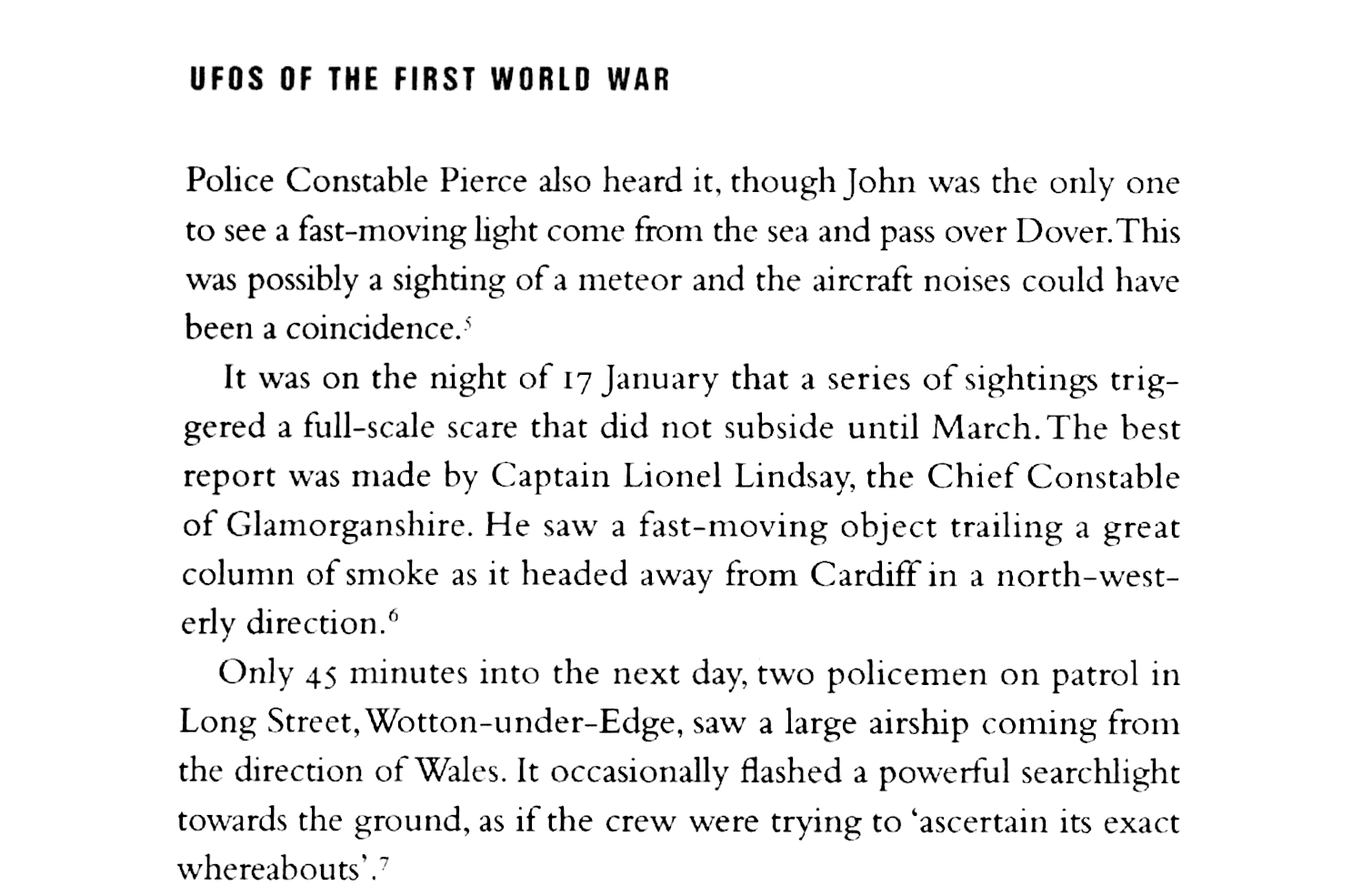 Wotton mystery airship, January 1913
